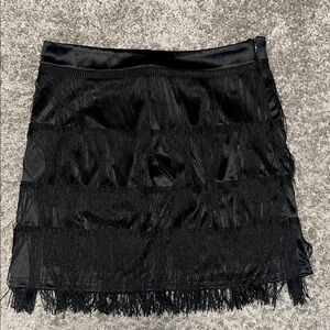 Adika Black Fringe Flapper Skirt
